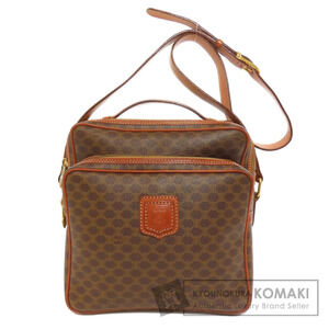 Celine Macadam Leather Brown Shoulder Bag